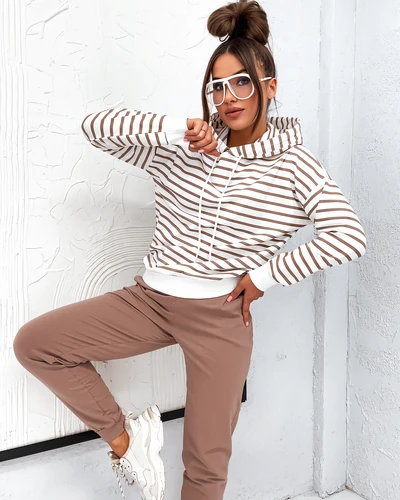 Royalfashion Women's striped tracksuit set