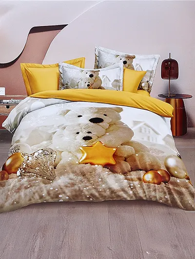 Royalfashion Ziemassvētku gultas veļa 160x200 komplekts 3 DAĻAS