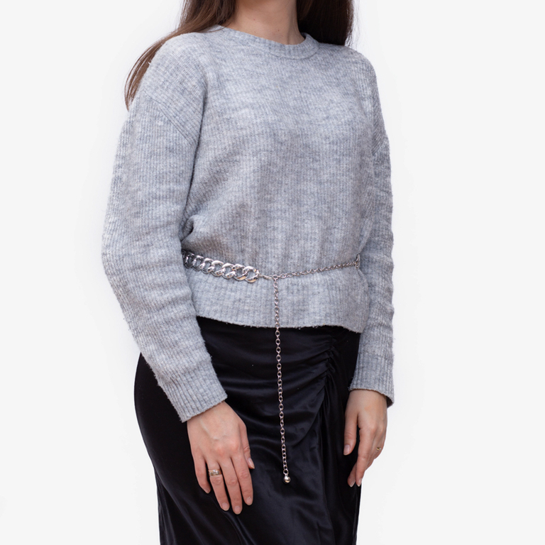 Decorative silver chain belt - Accessories