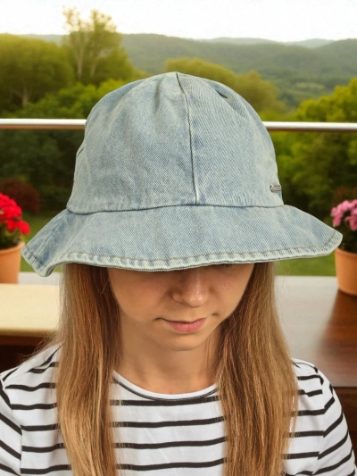 Demetra women's denim bucket hat - lightweight polyester style