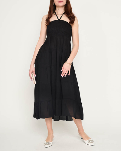 Melna midi kleita PLUS SIZE - Apģērbs