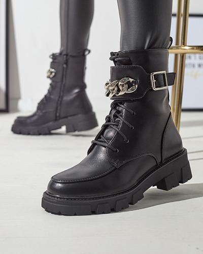 Apsildāmi melni bagger zābaki sievietēm Effpi- Footwear