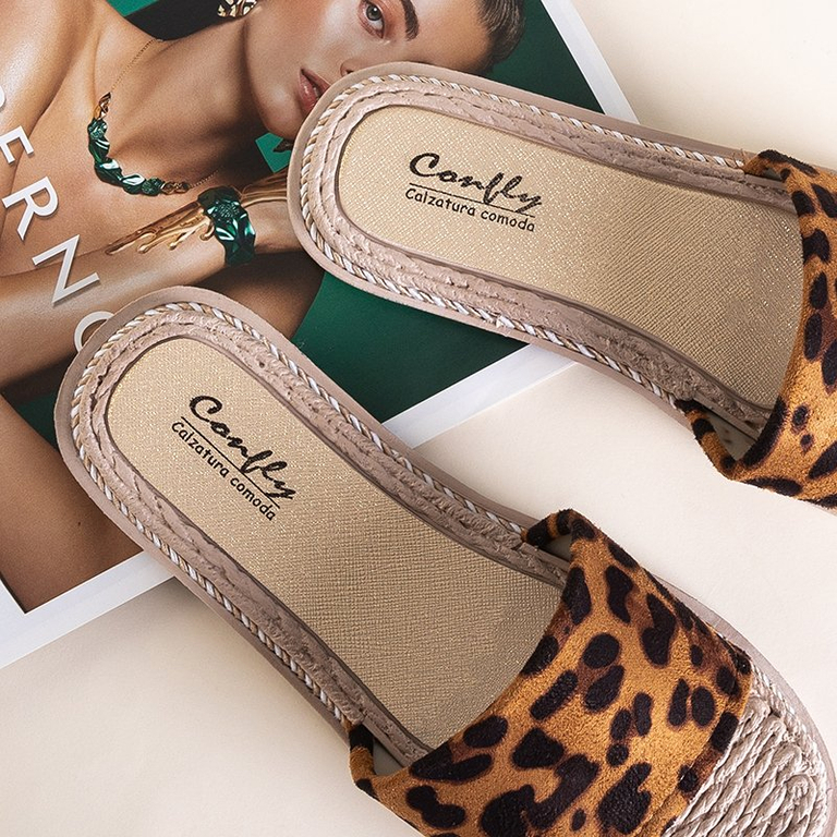 Ysia leopard women's slippers - Footwear