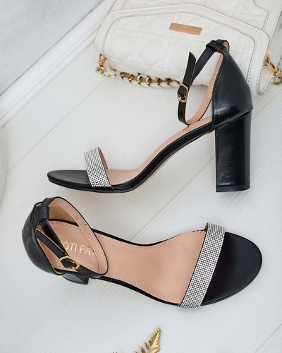 Royalfashion Women's sandals with zircons Cemilces