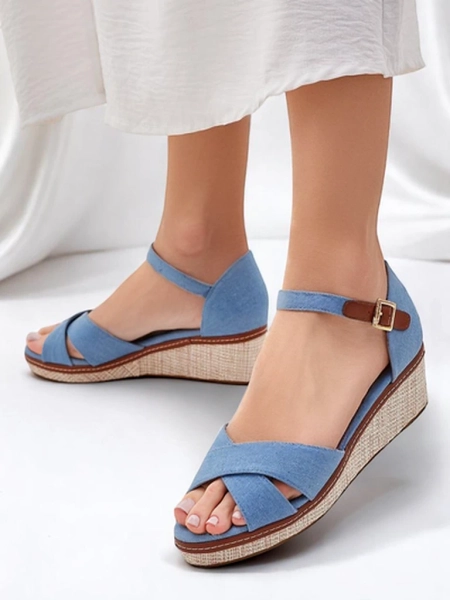 Royalfashion Women's wedge sandals without toe Terrific