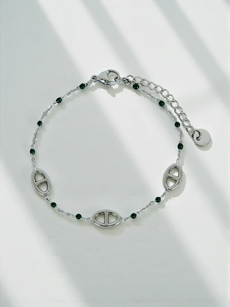 Aurea Clavis silver bracelet with beads