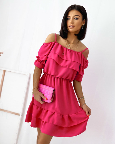 Women's fuchsia Spanish dress - Clothing