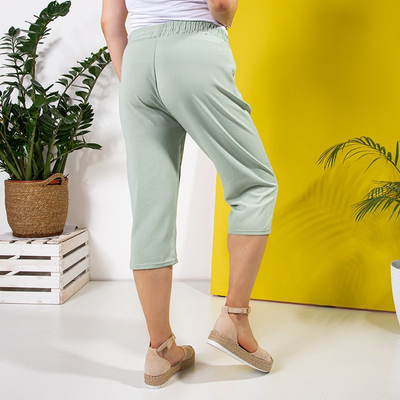 Светло-зеленые женские бриджи PLUS SIZE