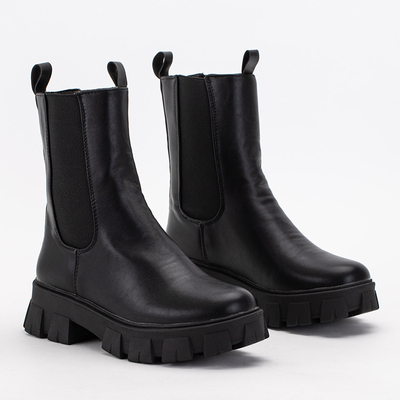 Black Hoppy eco-leather ankle boots - Footwear