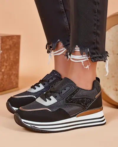 Royalfashion Women's sneakers with glitter Borovis