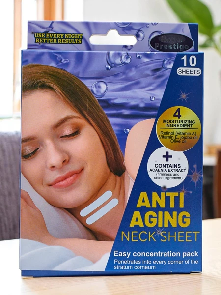 Smoothing and moisturizing neck patches for night use 10 pcs.