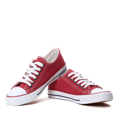 Czerwone klasyczne trampki Desiree- Obuwie