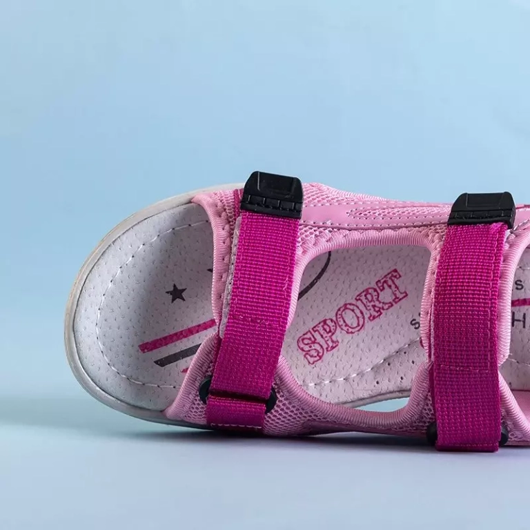 OUTLET Fuchsia children's sandals with Velcro Bloccia - Footwear