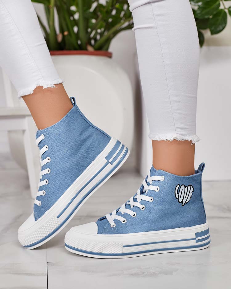 Royalfashion Sieviešu sportiskas kedas ar apdruku