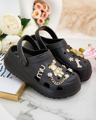Royalfashion Sieviešu gumijas čības ar Fescas ornamentiem