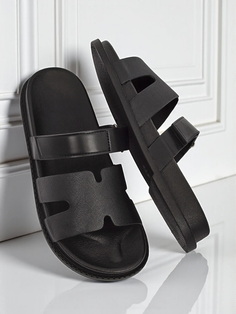 Royalfashion Женские эко-кожаные тапочки FlexiComfi