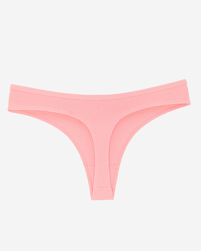Classic pink cotton women's thongs - Underwear