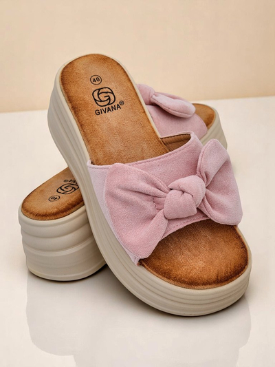 Royalfashion Women's platform slides Givan