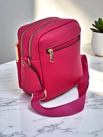 Royalfashion Square small women's handbag made of eco leather with 2 compartments