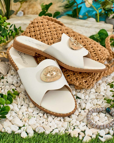 Royalfashion Women's Olit flat sole flip-flops