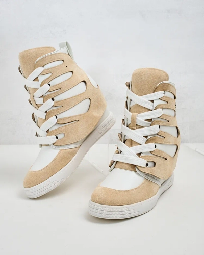 Royalfashion Sieviešu sportiskie zābaki uz papēža Pamstinsa