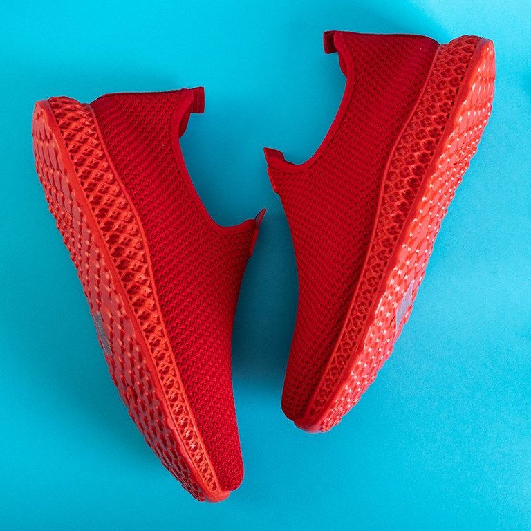 Red sports slip on shoes for men Galant - Footwear