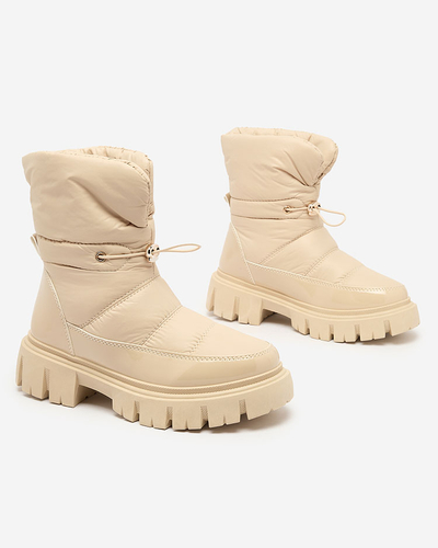 Royalfashion Slip-on sieviešu sniega zābaki bēšā krāsā Sadella