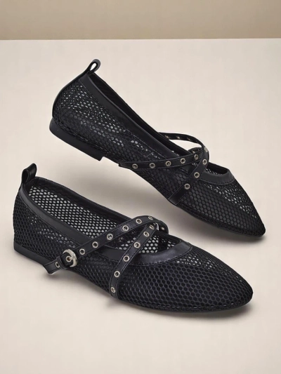 Royalfashion Women’s openwork ballerinas with a strap Evanne