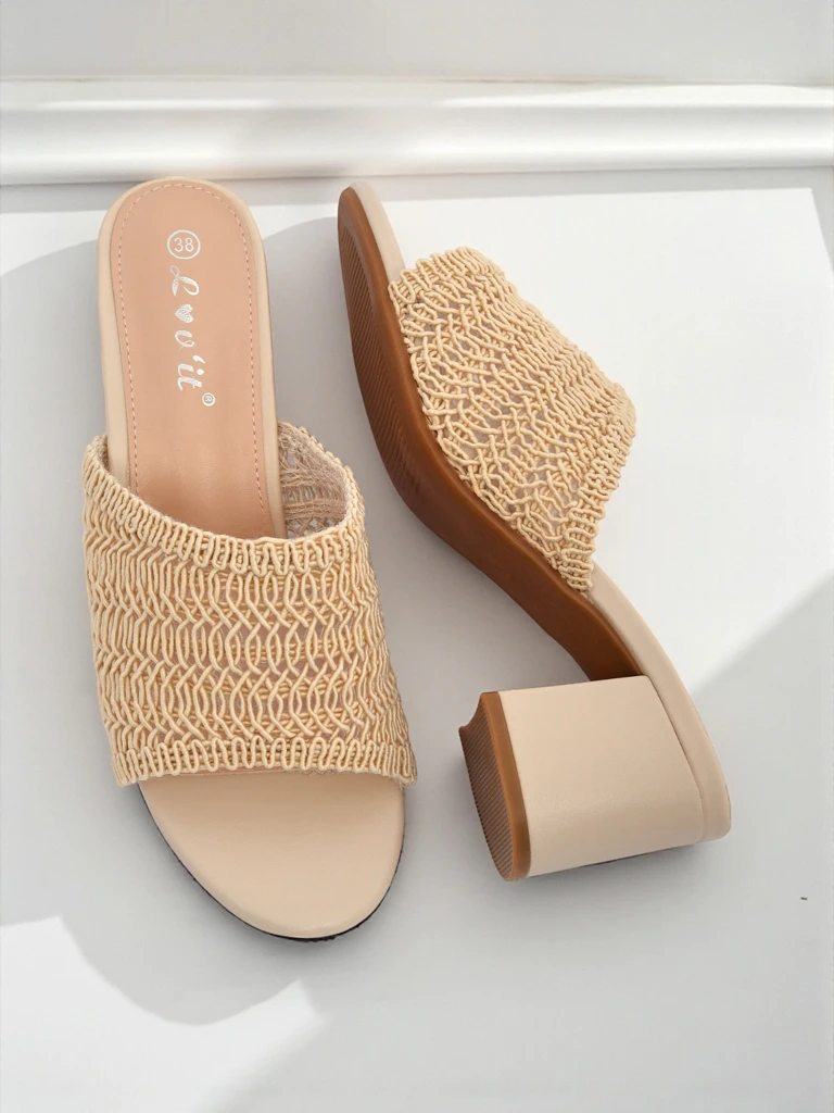 Royalfashion Women's Heeled Mules Sole Bloom