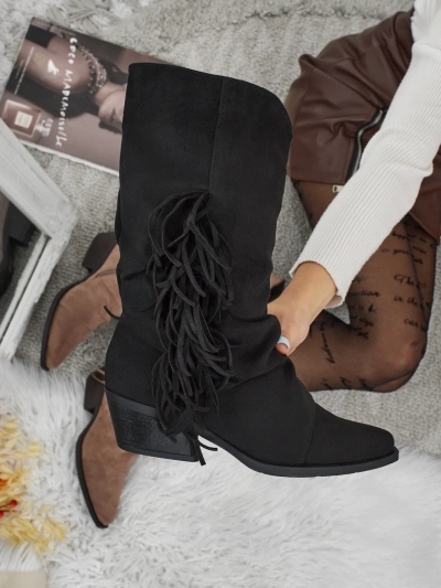 Women's heeled cowboy boots with tassels Selva