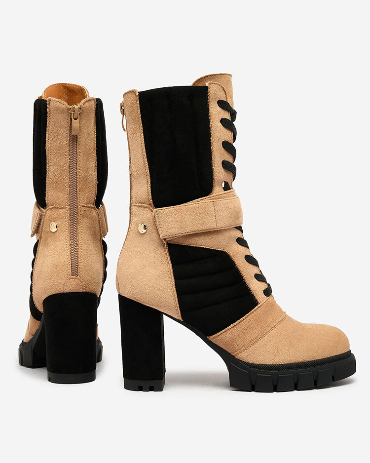 Royalfashion Light brown women's insulated Sehhra post boots