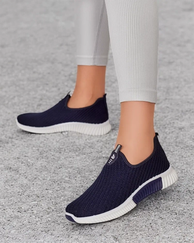 Navy blue women's slip-on sports shoes Palomena - Footwear