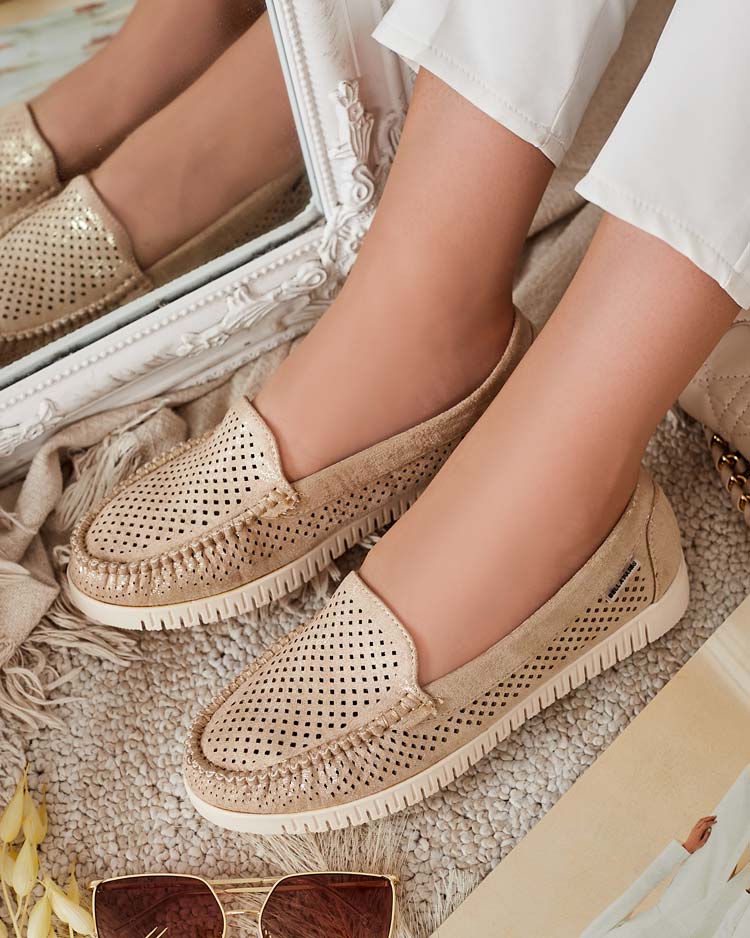 Royalfashion Женские ажурные мокасины Nafis