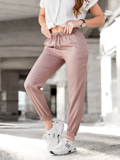 Pantaloni in Eleganza Lyocell Marrone