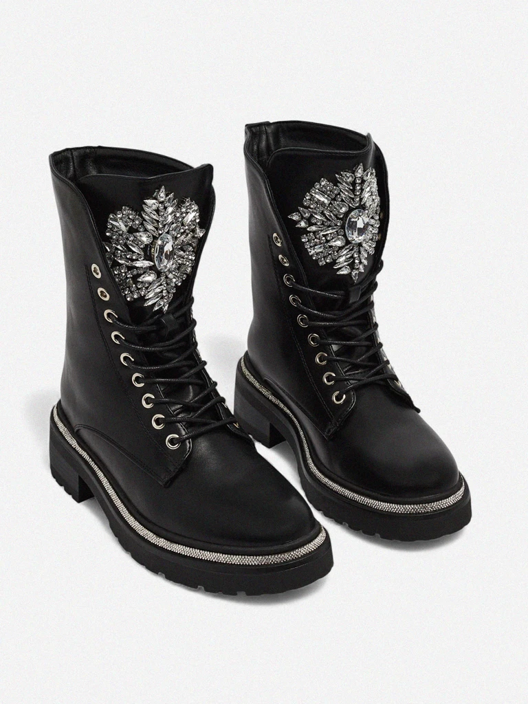 Botki Damskie eko skórzane Evinell