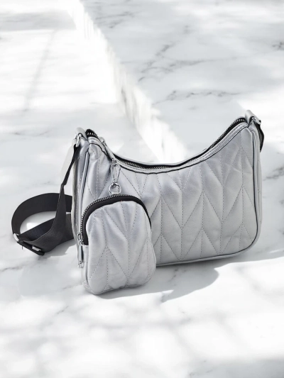 Royalfashion Mazā sieviešu quilted soma ar maks