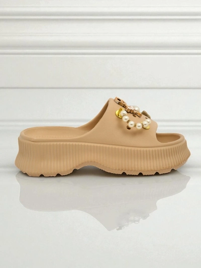 Royalfashion Women's rubber sandals with embellishments Slash Glam