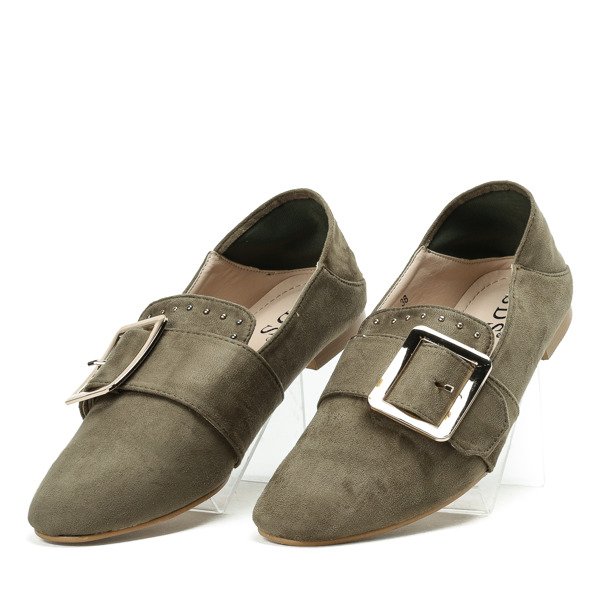 Green loafers with jets and Lucca buckle - Footwear 1
