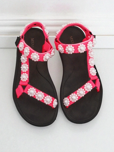 Livia Rosa Sandals – Comfortable Royalfashion Women's Sandals with Pearl Rhinestones