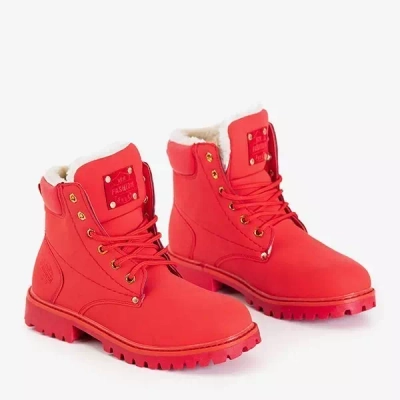 Red women's insulated boots from Gawin - Shoes