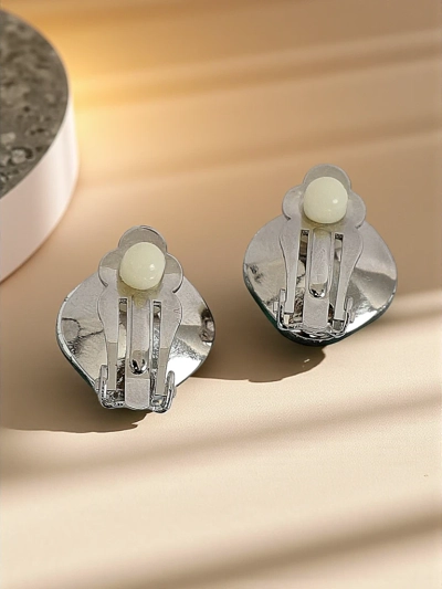 Royalfashion Sieviešu klipšu auskari ar kristālu