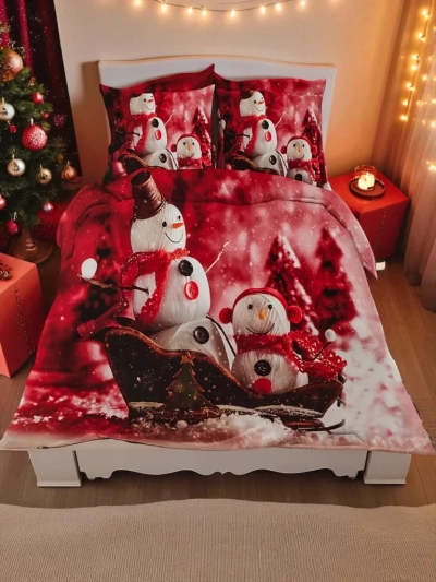 Royalfashion Pościel świąteczna 160x200 komplet 3-CZĘŚCI