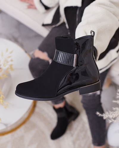 Royalfashion Black matte women's boots Reperra