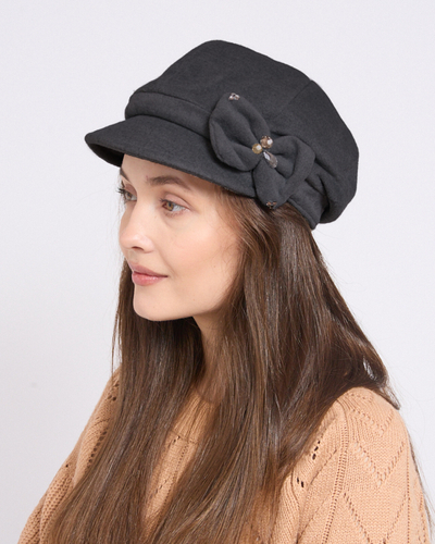 Royalfashion Women's beret with bow