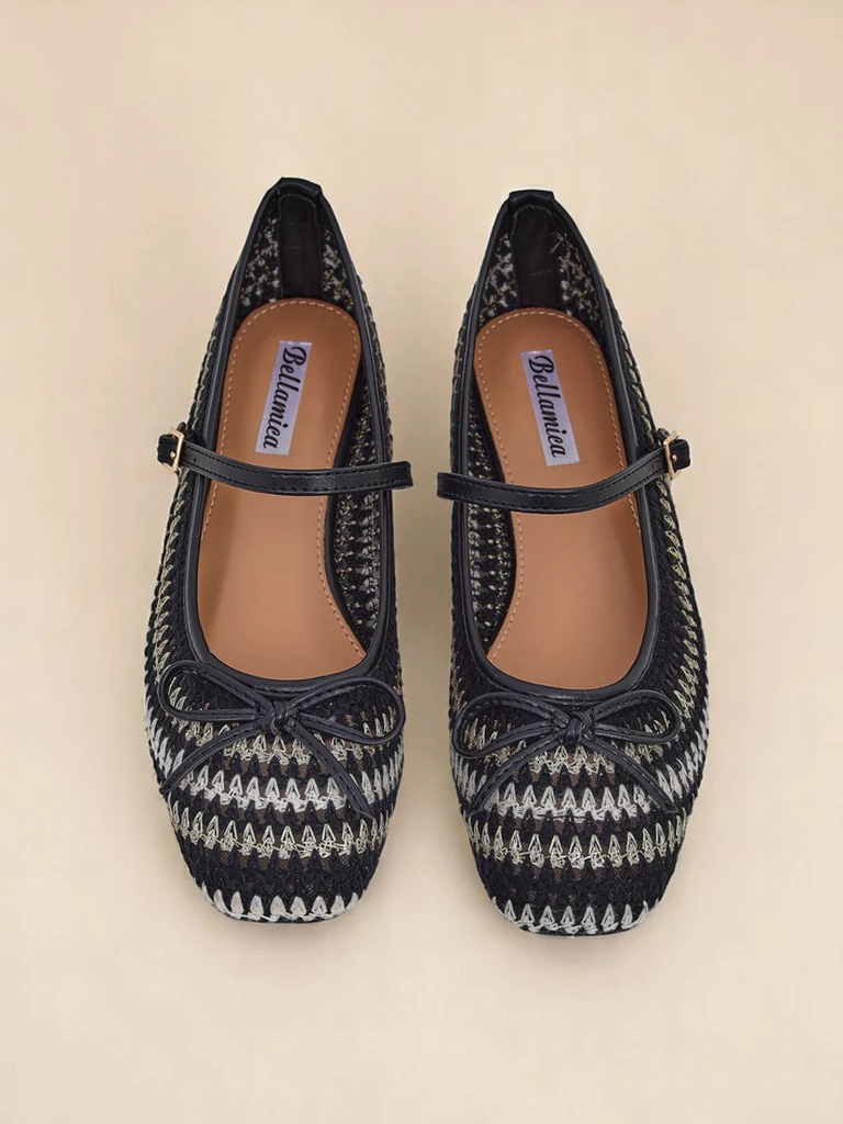 Royalfashion Women’s woven ballet flats with a strap Vanot