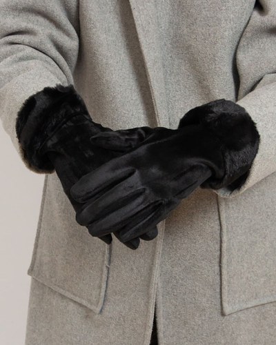 Royalfashion Women's Black Gloves