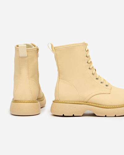 Royalfashion Matte beige women's boots Kucillo