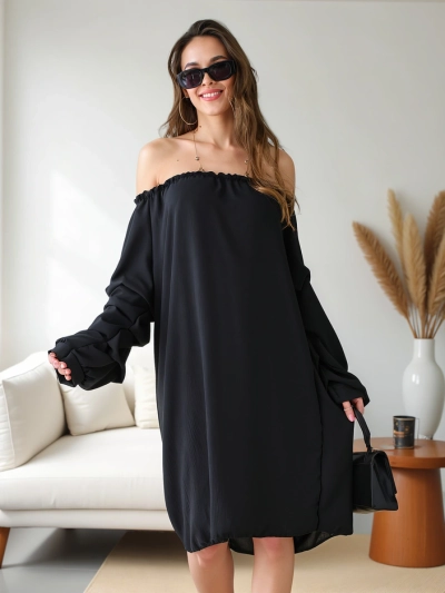 Royalfashion Smooth women's dress a la Spanish with frills