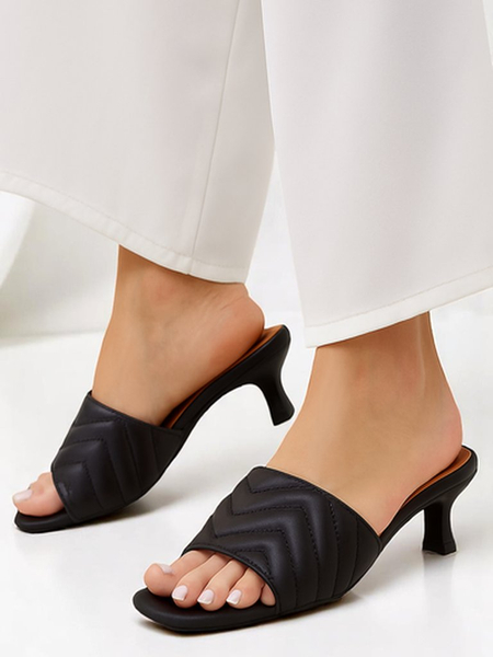 Callista Nero women's 5 cm heeled sandals, summer, ecological leather