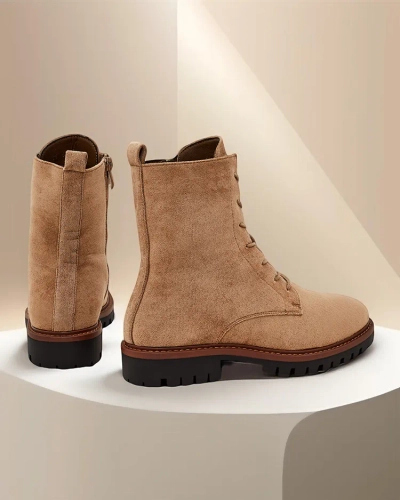 Royalfashion Sieviešu aukštas zābaki ar šņāpēm Gosop